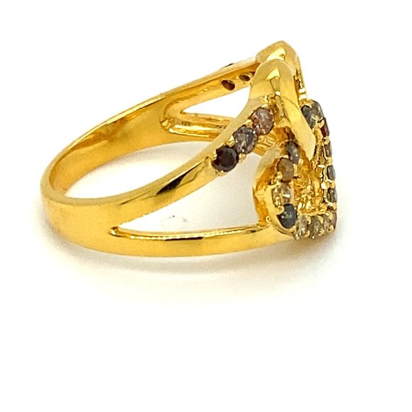 Diamonds 1.06ct Solid 14K Eternity Gold Ring - Picture 3 of 6